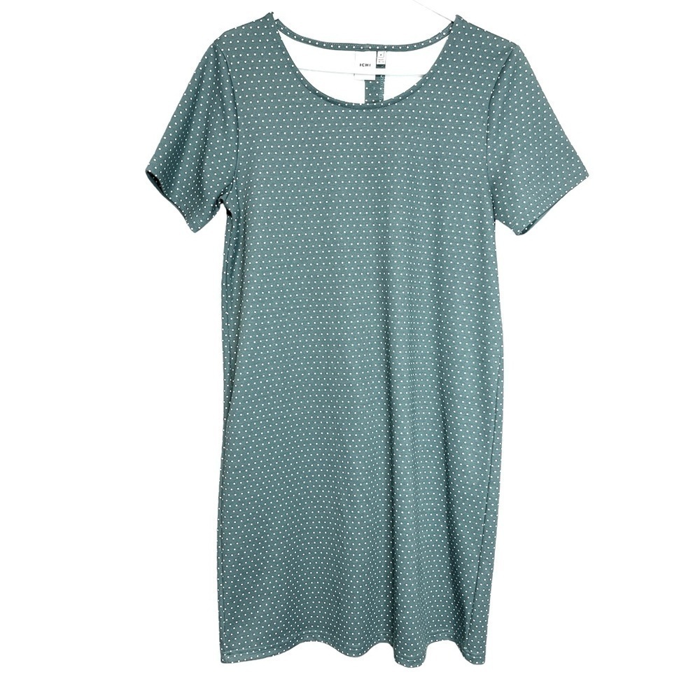 Ichi Kate Spot Polka Dot Short Sleeve Shift Dress, size M - Picture 2 of 11